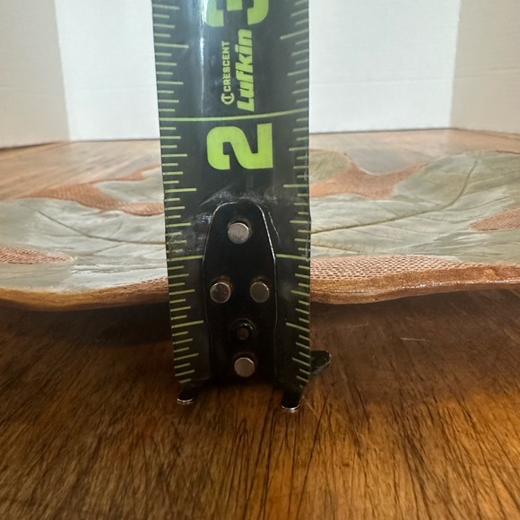 Vintage Studio Pottery Leaf Plate & Dipping Bowl Artist Signed by NC Sisters - Picture 9 of 12